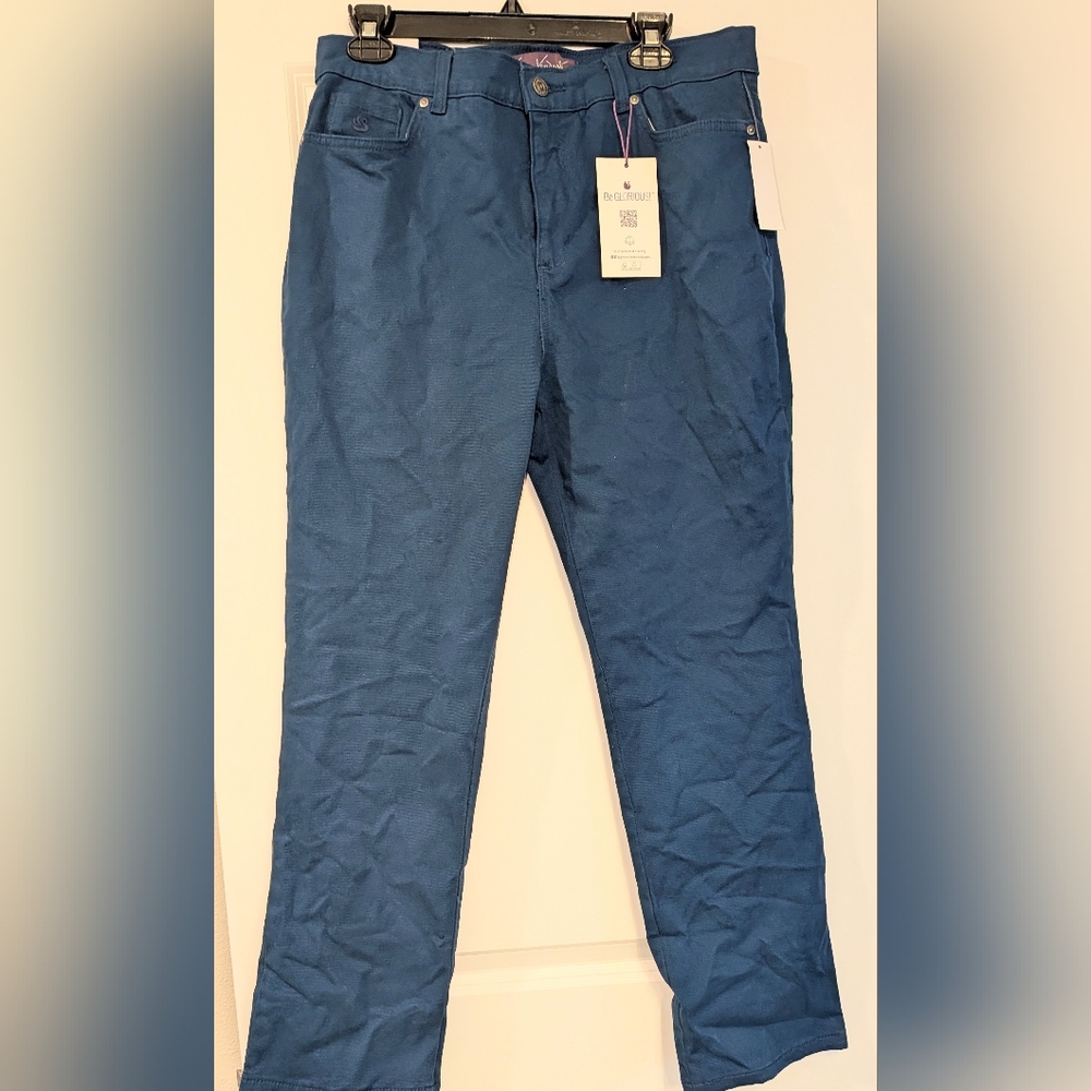 NWT, Gloria Vanderbilt Amanda Jeans, Blue Kyanite, - Women's Size 14p Average